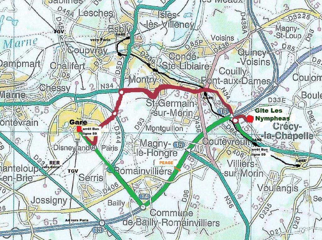 Les Nympheas, Appart Au Calme Et Grand Jardin A 15 Min De Disneyland, Crecy-la-Chapelle Rom bilde